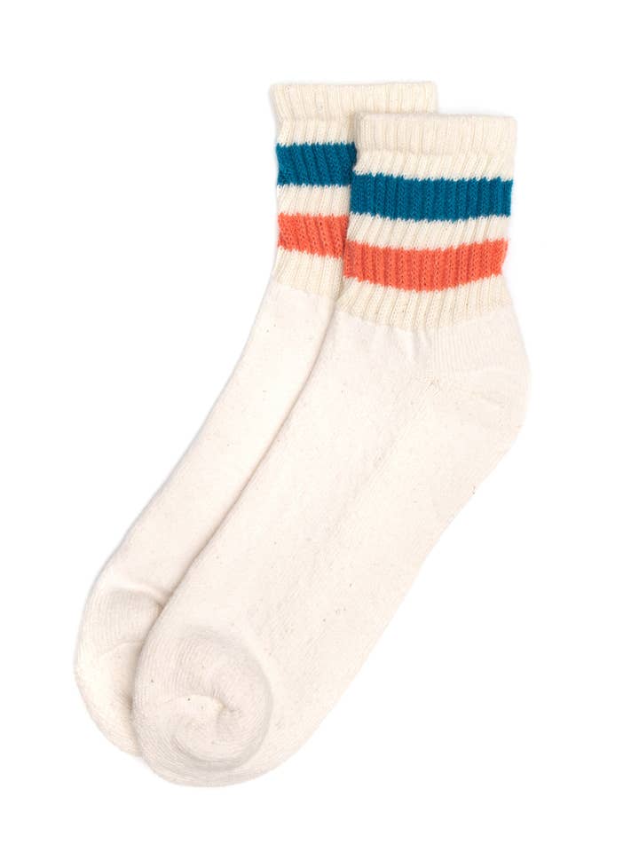 American Trench - Wholesale Socks - Unisex - The Retro Stripe Quarter Crew