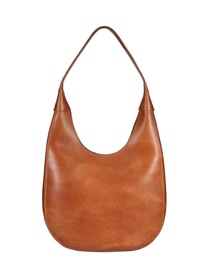 Darien Leather Hobo Bag - Saddle for wholesale by Ivy Cove