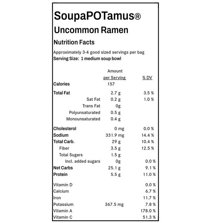 SoupaPOTamus LLC - Wholesale Soup - SoupaPOTamus Uncommon Ramen Shelf-Stable Dry Soup2