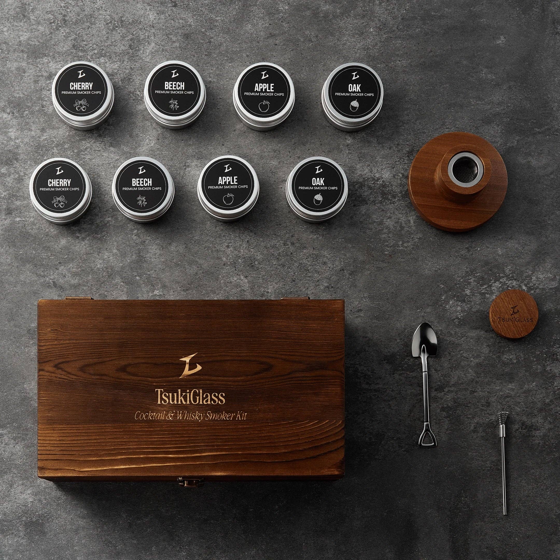 TsukiGlass - Wholesale Cocktail Shaker - Tsuki Smoker Kit For Whisky & Cocktails4