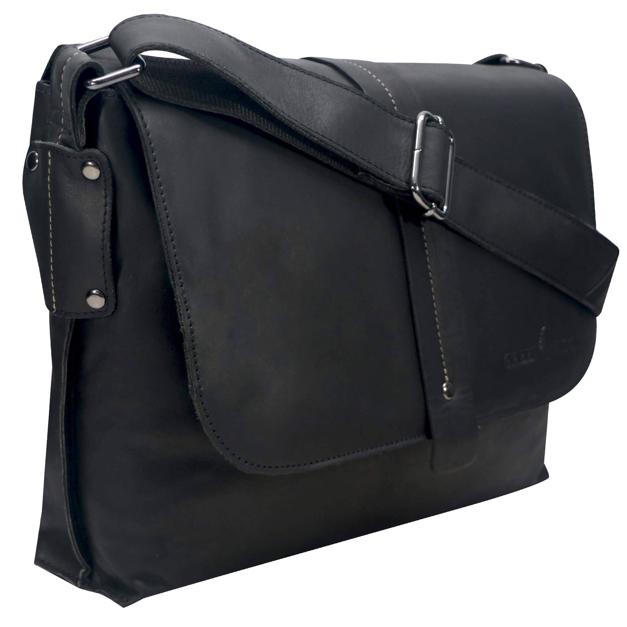 Greenwood - Wholesale Messenger Bag - Unisex - Chris leather bag men's shoulder bag wide strap women14