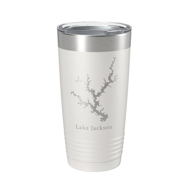 Lake Jackson Map Tumbler, tazza da viaggio, isolante, incisa al laser, Georgia, 20 oz per la vendita all'ingrosso da parte di CarveBright