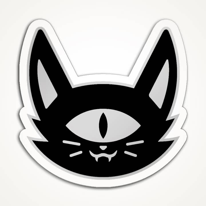 Cyclops Cat - Familiars Series - Klistermærke for engroshandel hos The Fabled Creative Co.
