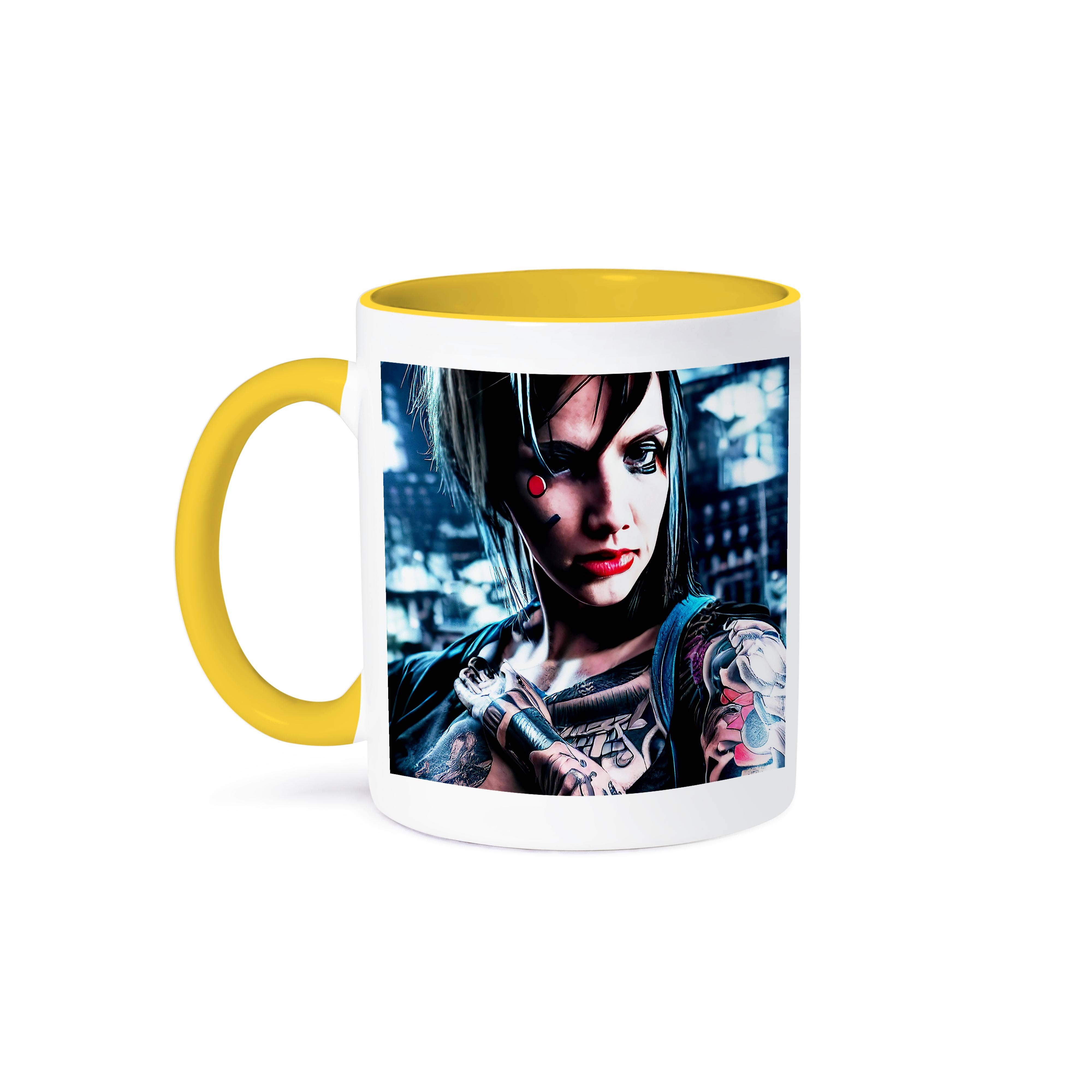 3dRose - Wholesale Coffee Mug - 3dRose, Fantastic beauty cyberpunk cyborg woman. Elegant digital art gift, Mug0