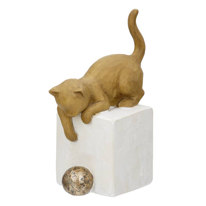 brown Charlie Cat Figure, Edgeseater H.18.5 cm for wholesale on Faire