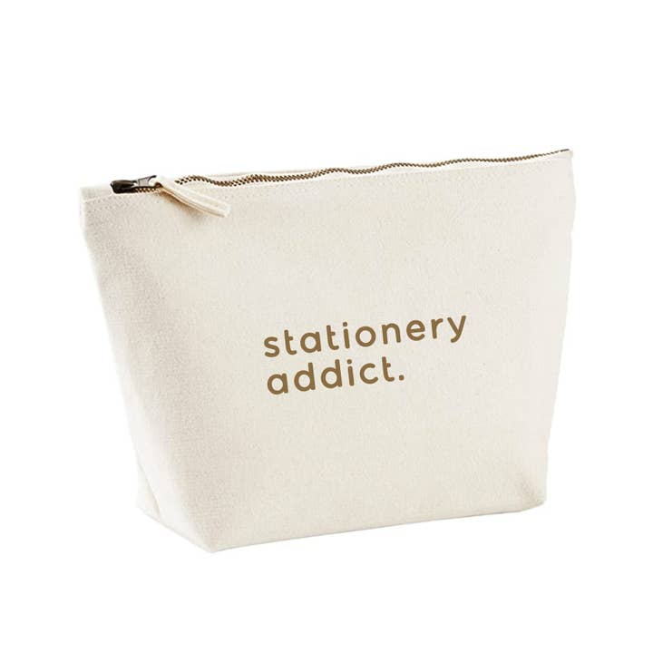 Word Up Creative - Wholesale Pencil Case/Pouch - Stationery addict zipped pouch organiser / pencil case bag5