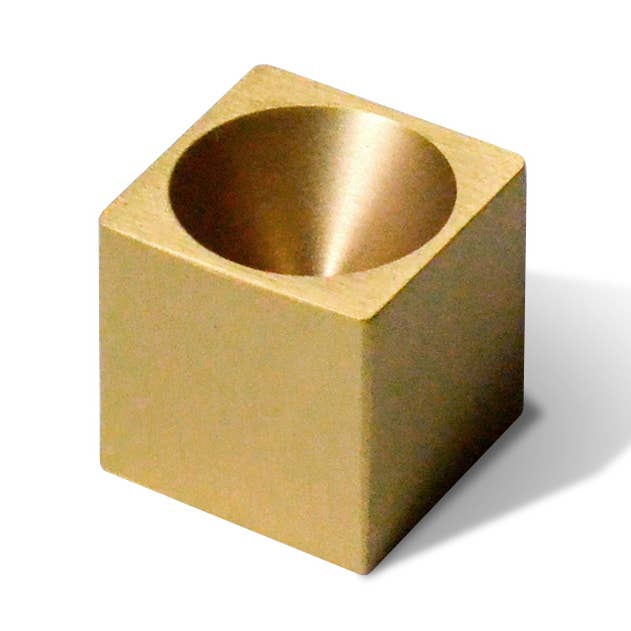 Cubic Brass Incense Holder for wholesale by Cedar and Myrrh