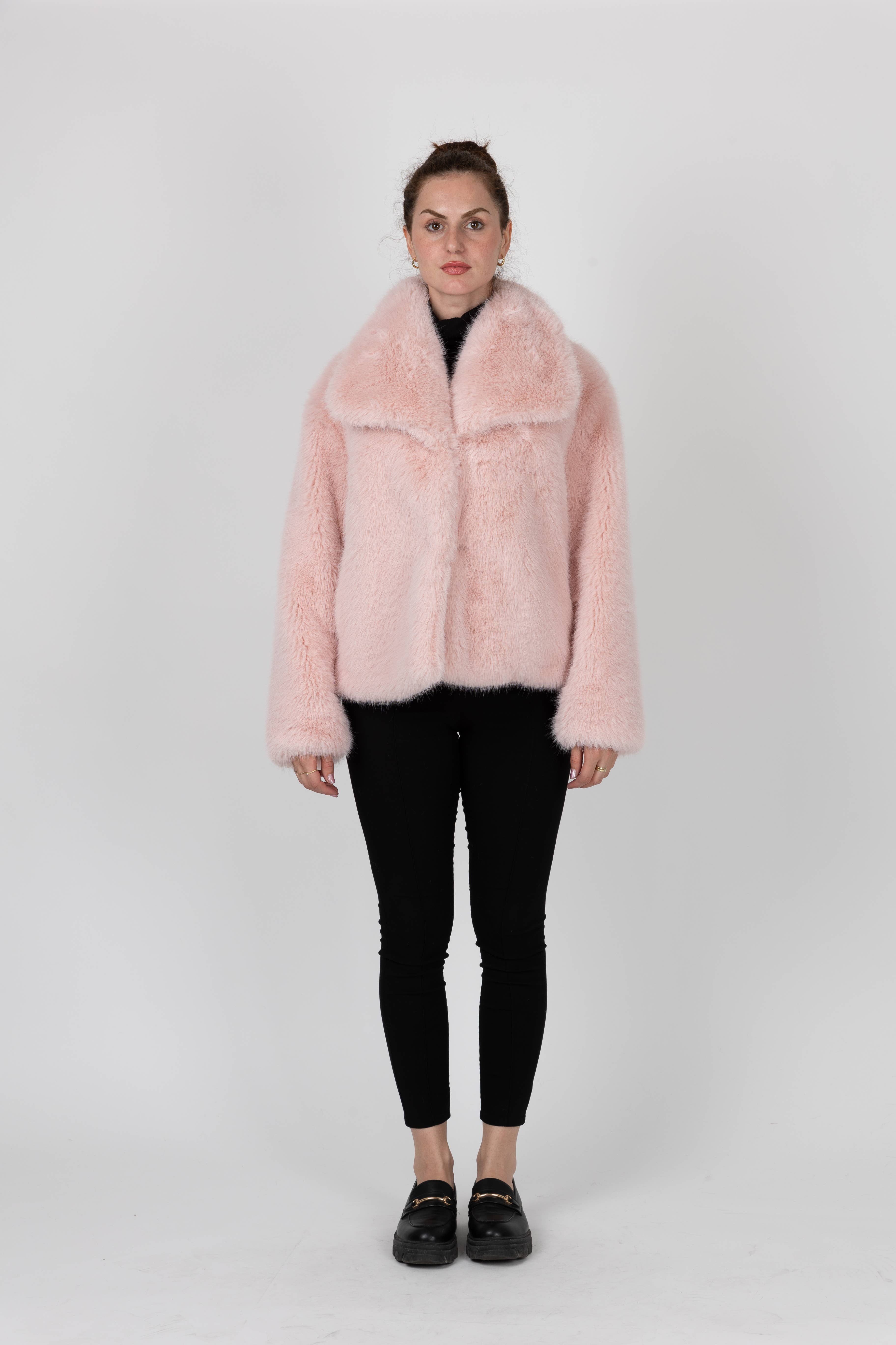 KZELL PARIS - Wholesale Fur/Faux Fur Coat - Women's - SHORT FAUX FUR COAT0