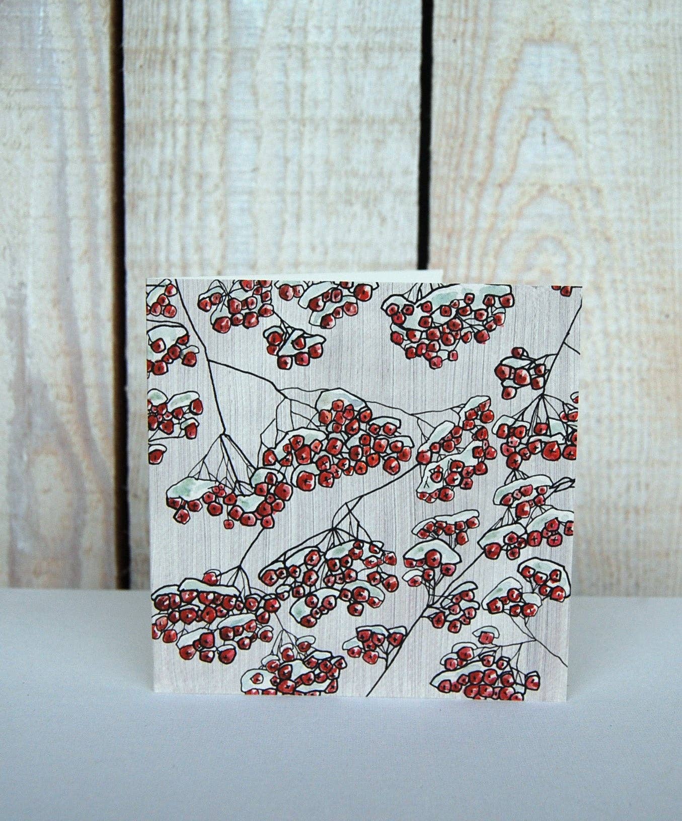 MyDesignPictures - Wholesale Christmas Card - Rowan Berries, Folded Card 22