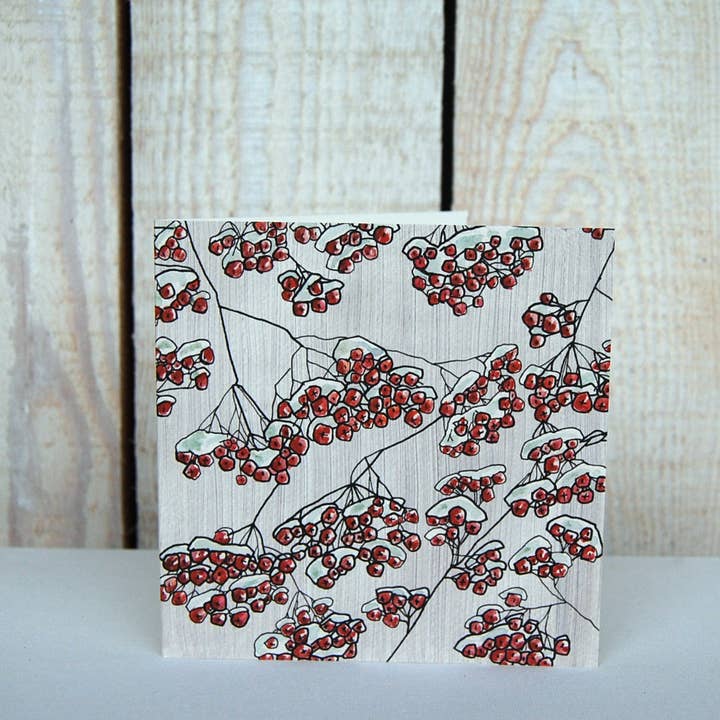 MyDesignPictures - Wholesale Christmas Card - Rowan Berries, Folded Card 22