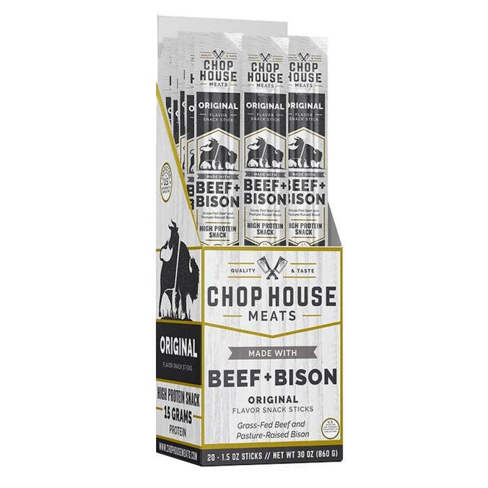 L&F Universal Goods - Wholesale Jerky - CHOPPED HOUSE MEATS BEEF/BISON STICK 20/1.5OZ ORIGINAL