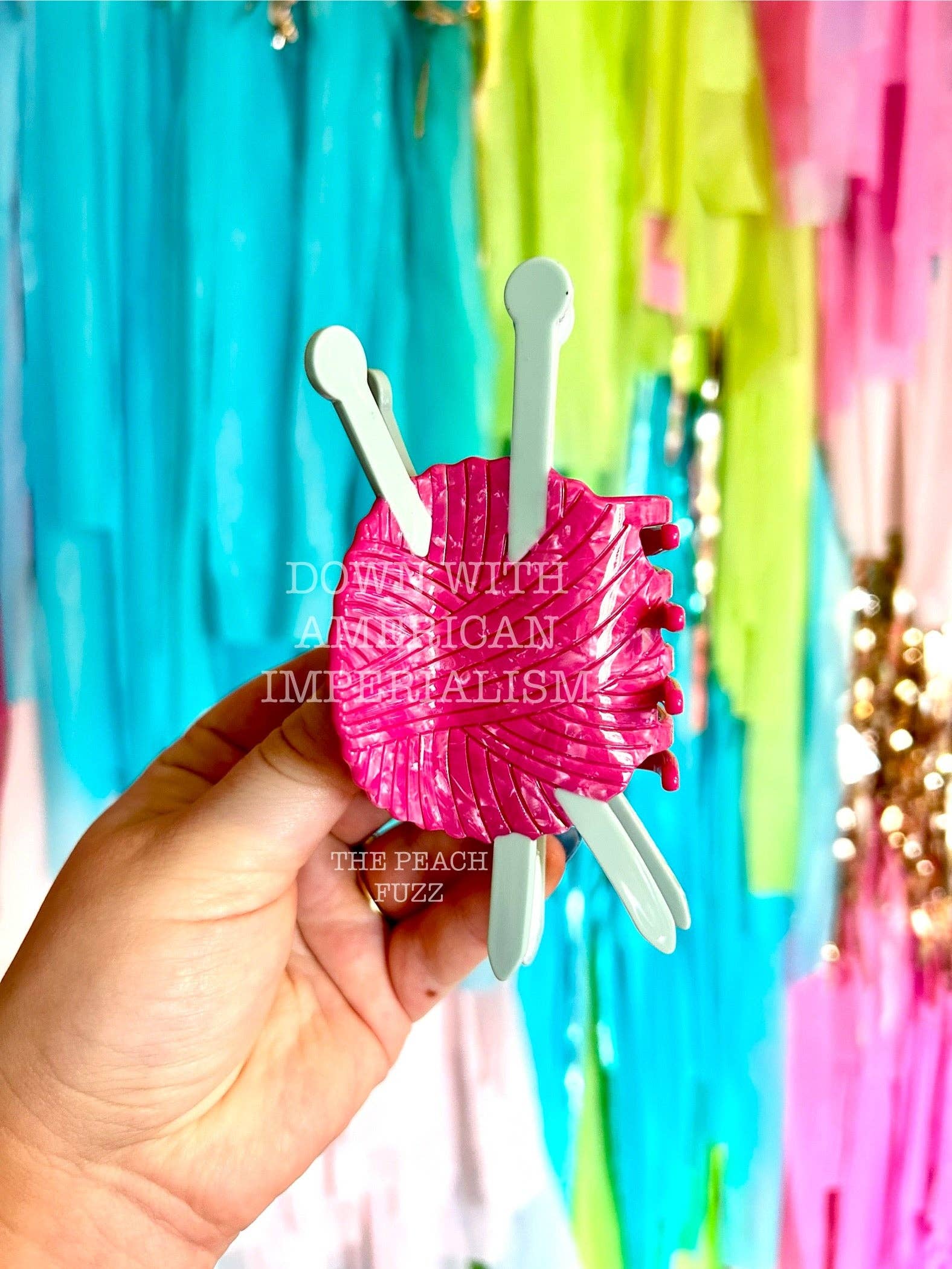 The Peach Fuzz - Wholesale Hair accessories set – Women’s - Yarn Crafts Knitting Needles Hair Claw3