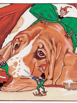 Pack Cartões de Natal Basset Hound Sack Sack por atacado de Pipsqueak Productions