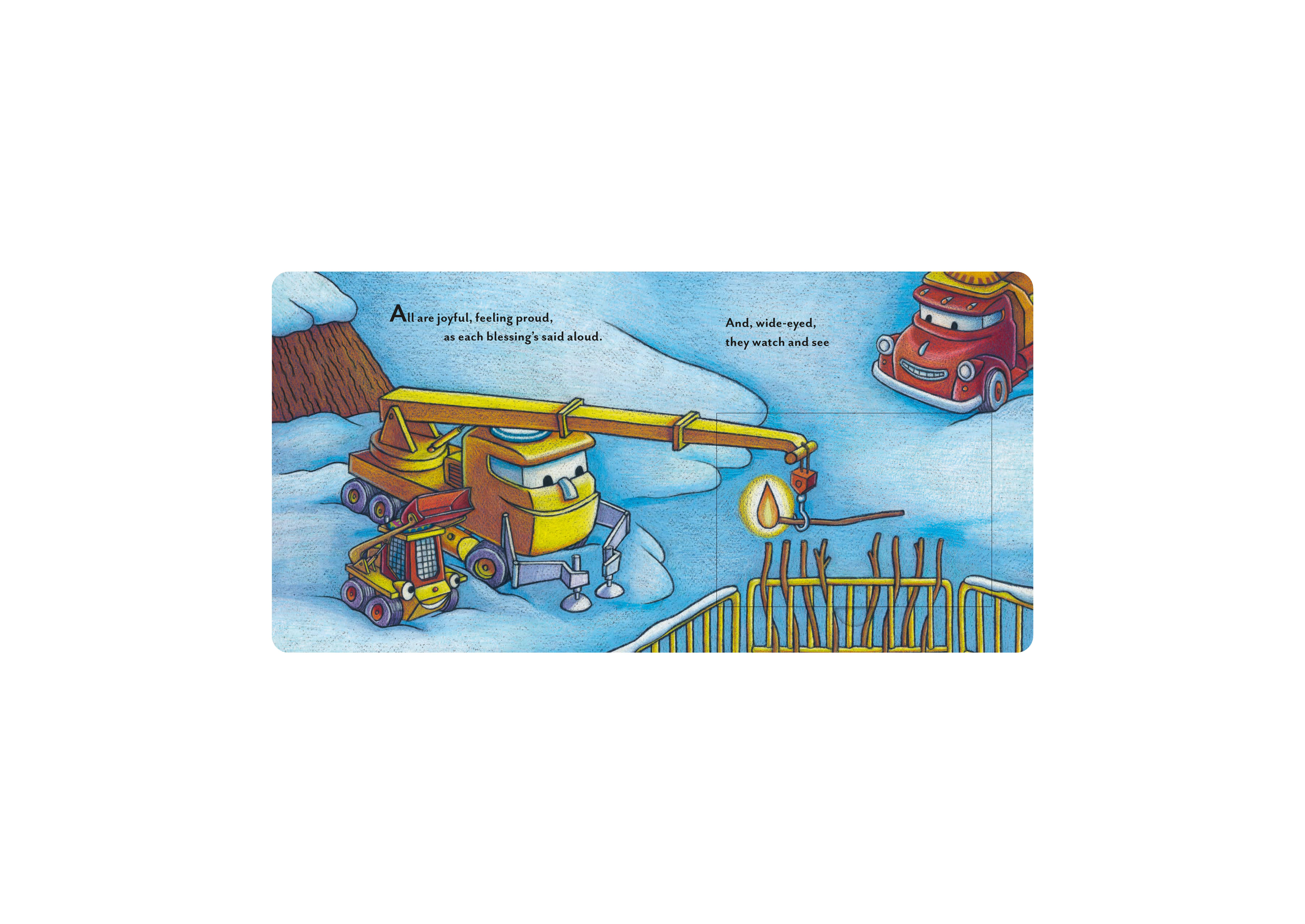 Chronicle Books - Wholesale Baby & Toddler Book (0-2) - Construction Site Hanukkah Lights6