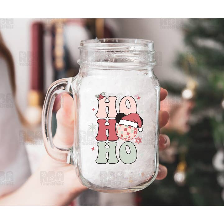 RBA Transfers - Wholesale Sublimation transfer - Santa Hat Ho Ho Ho UV DTF Sticker