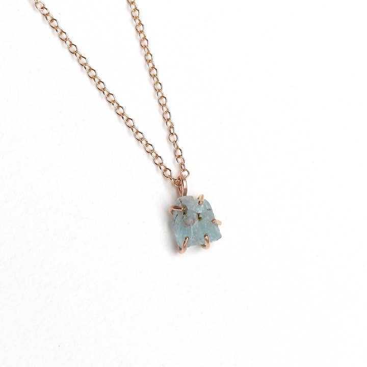 Rå akvamarin halsband för wholesale av Alana Douvros Jewellery