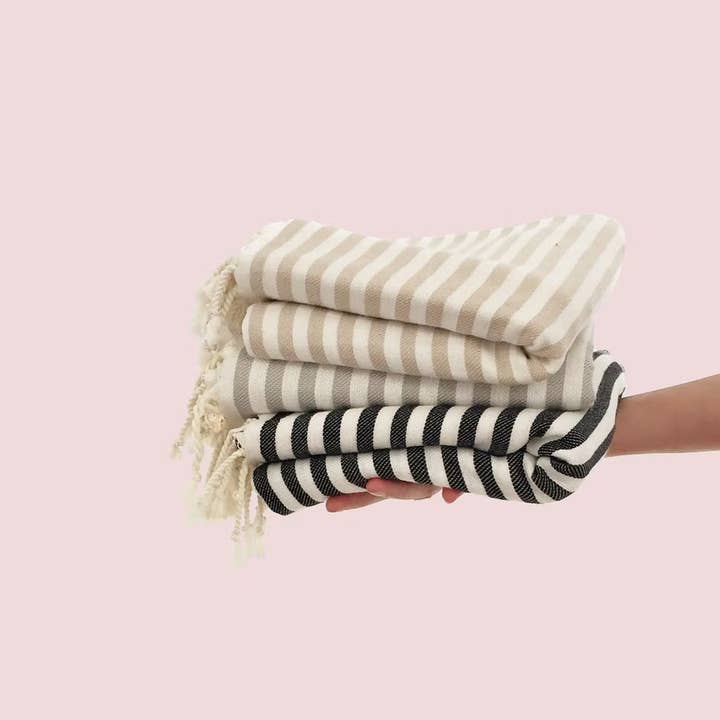 HELLO TURCO Turkish Towels - Wholesale Towel Set - 100 x Striped Towel Set 🥳 Bestseller5
