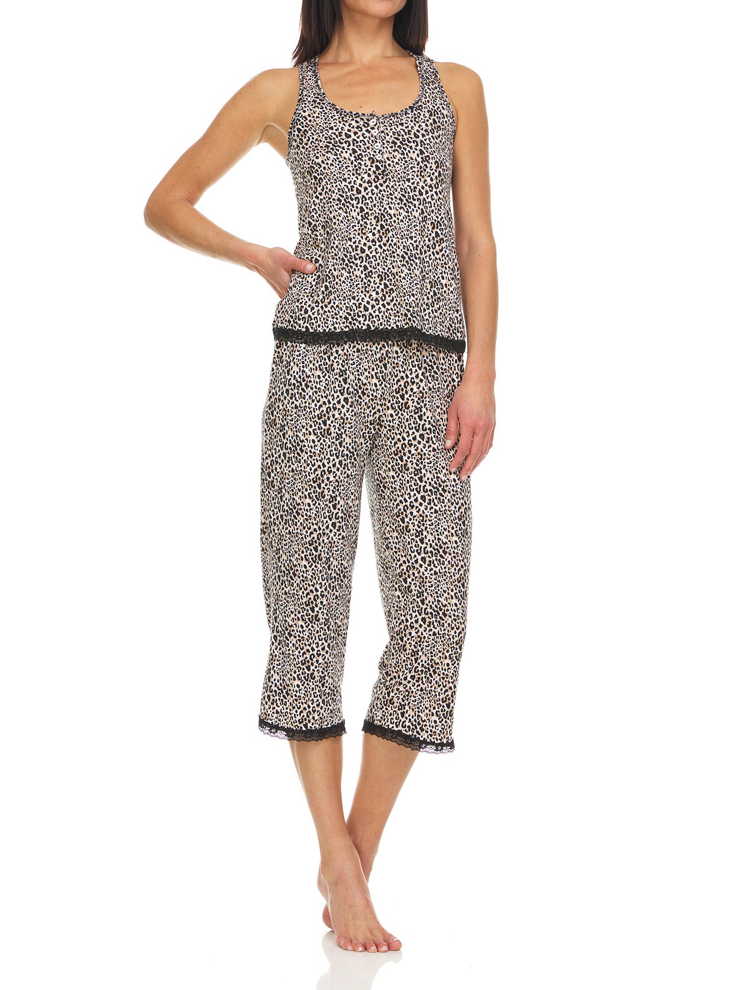 René Rofé - Wholesale Sleepwear Set - Women's - Even Sweeter Capri Pajama Set 7004D3