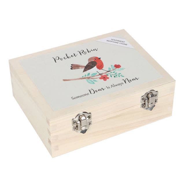 Something Different Wholesale - Wholesale Keepsake Coin/Token - Box of 24 Pocket Robin Sentiment Stones1
