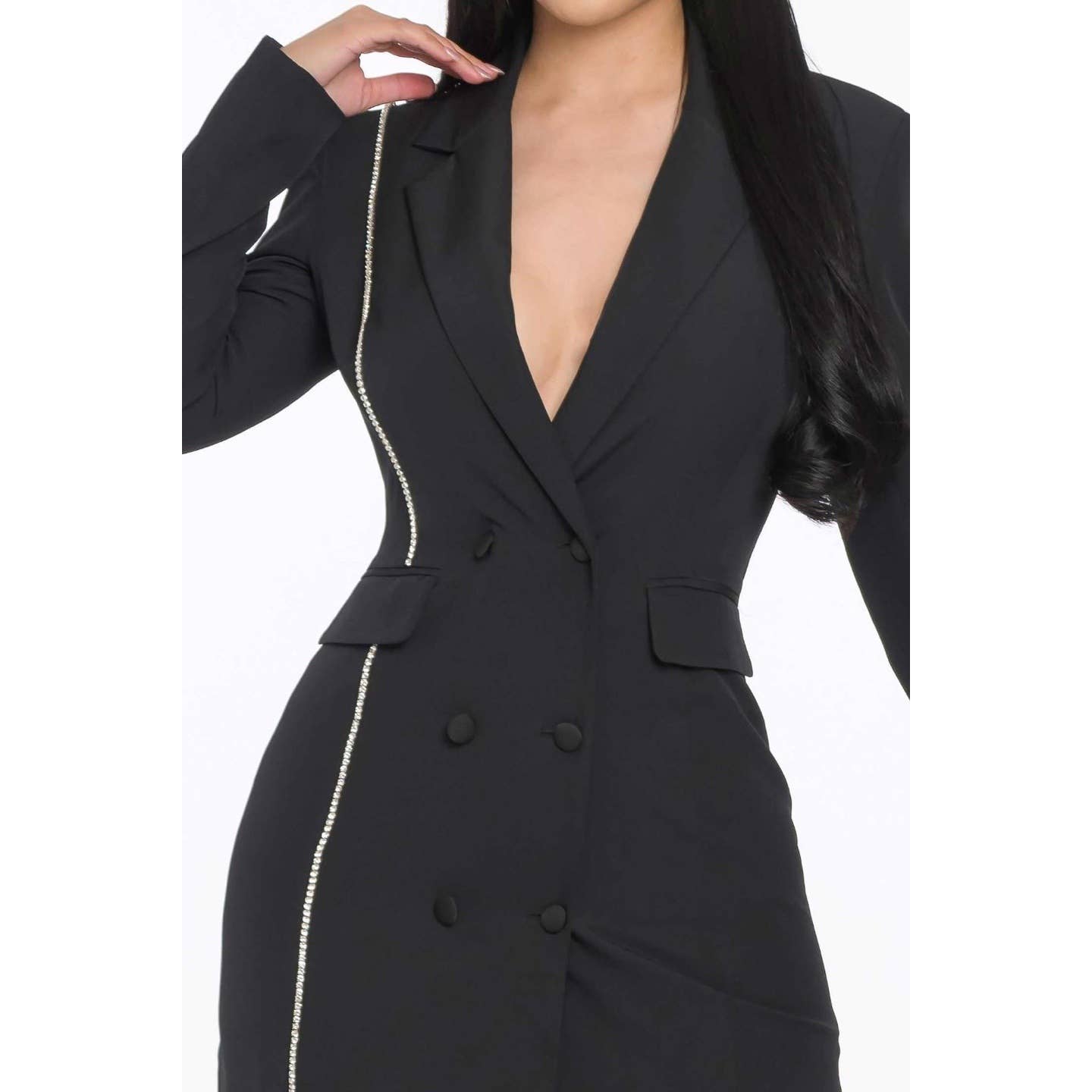 Esmeray Clothing - Wholesale Dress - Women's - BEAUTIFUL BLAZER DRESS WITH DOUBLE LINED2