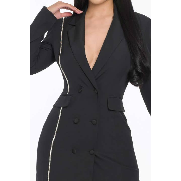 Esmeray Clothing - Wholesale Dress - Women's - BEAUTIFUL BLAZER DRESS WITH DOUBLE LINED2