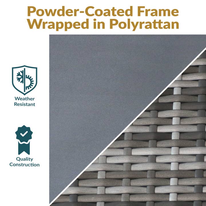 Sunnydaze Decor - Wholesale Patio Set - Ardfield Rattan 4-Piece Patio Furniture Set - Mixed Gray3