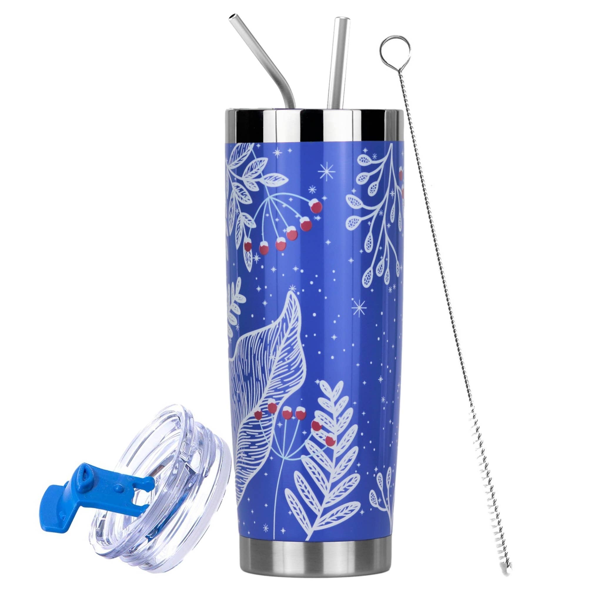 Drinco - Vendita all'ingrosso Bicchiere/tazza termica - Drinco® bicchiere termico isolato da 591 ml con coperchio anti-perdita e 2 cannucce1