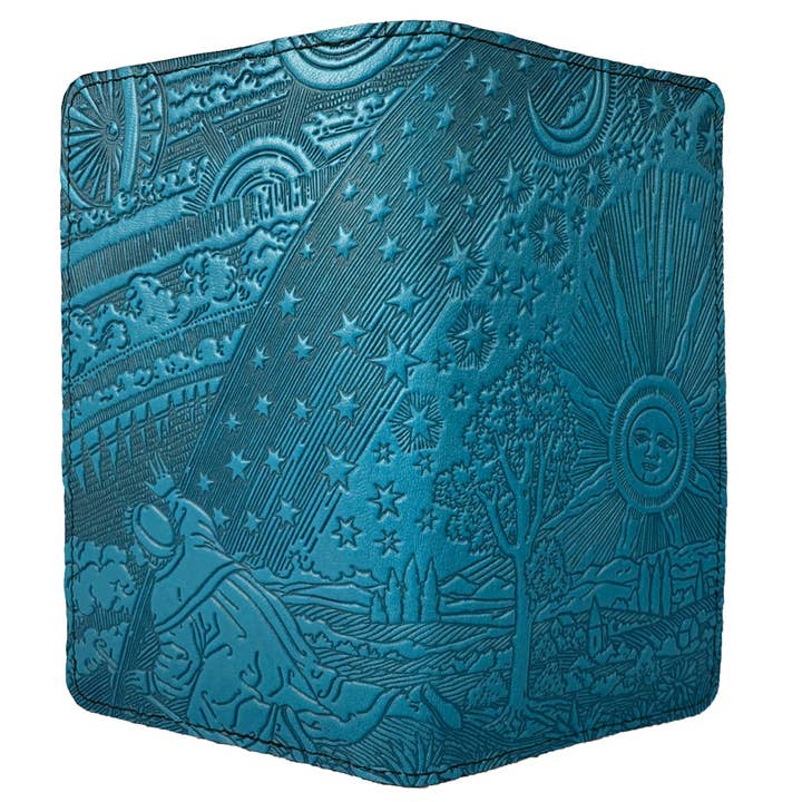 Oberon Design - Vente Étui portefeuille pour téléphone – unisexe - Grand portefeuille en cuir pour smartphone - Roof of Heaven2