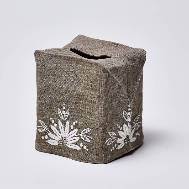 Alba Tissue Box Cover for wholesale by Haute Home Linens