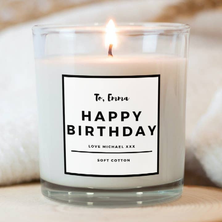 Vela personalizada de feliz cumpleaños para venta al por mayor de MKTrendsCo