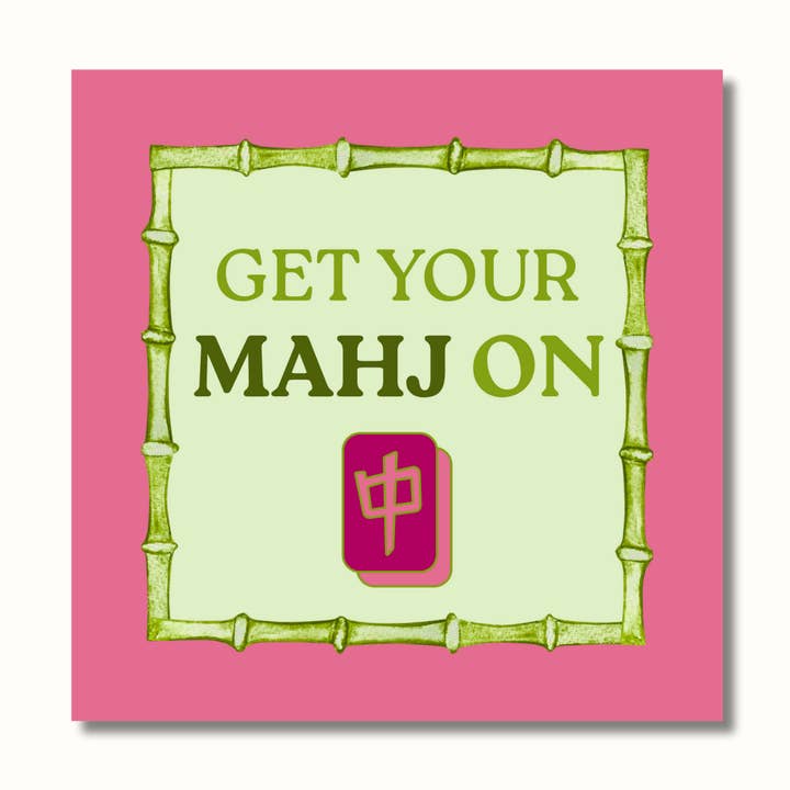 Mahjong Cocktail Napkin for wholesale by Kurated