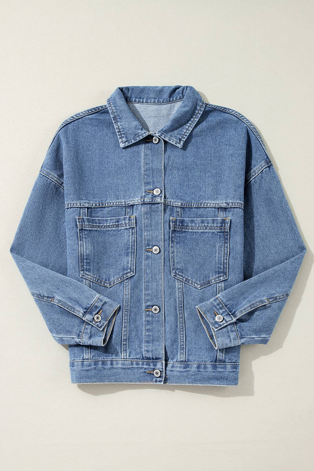 Lovesoft - Wholesale Denim Jacket - Women's - Washed Oversize Pocketed Denim Jacket14