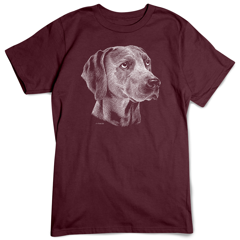 Artopia - Wholesale Screen Printed T-Shirt - Unisex - Weimaraner T-shirt, Scratchboard Dog Breed1