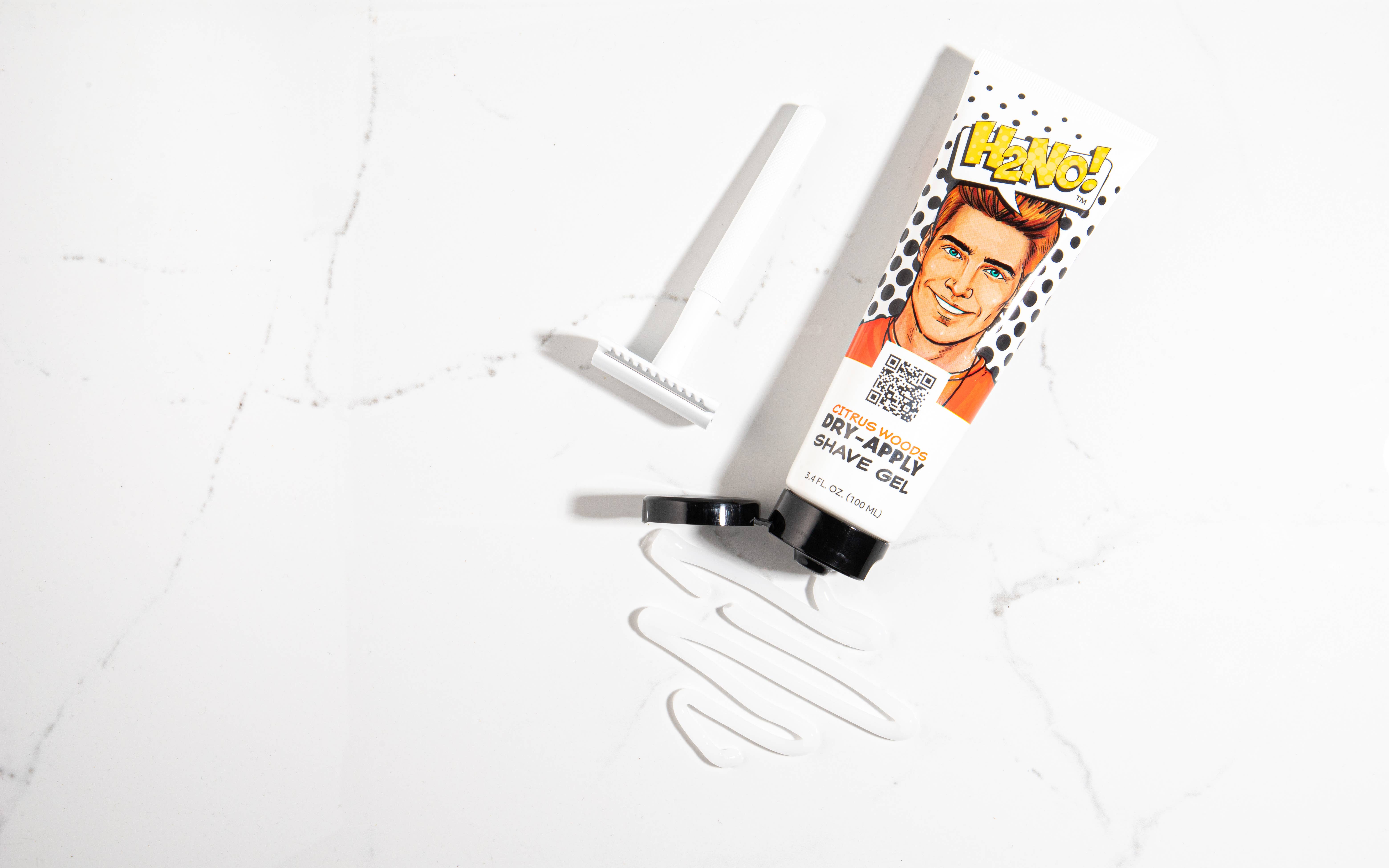 H2NO SHAVE – Engroshandel Barbercreme - Herre – H2NEJ! Barber Citrus Woods Tør-påfør vandløs barberingsgel1