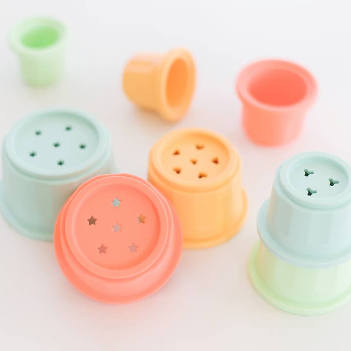 Silicone Stacking Cups and Bath Toys for wholesale by Bannor Toys