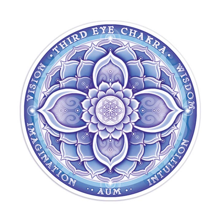 4.5" Sticker Window Chakra Third Eye for wholesale by Mandala Arts