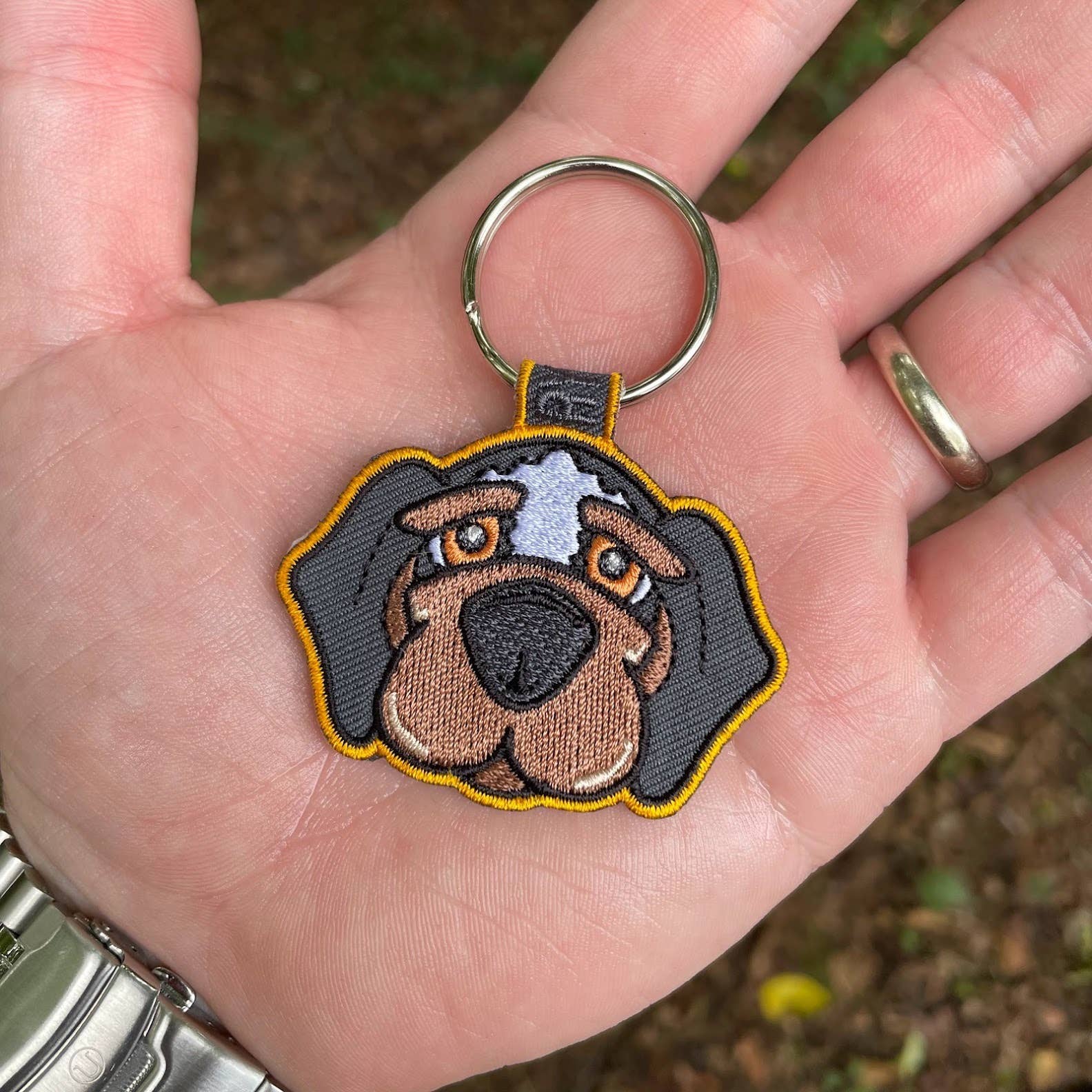 Rybo Shop - Wholesale Keychain - Unisex - Tennessee Hound Dog Cute Cartoon Animal Embroidered Keychain
