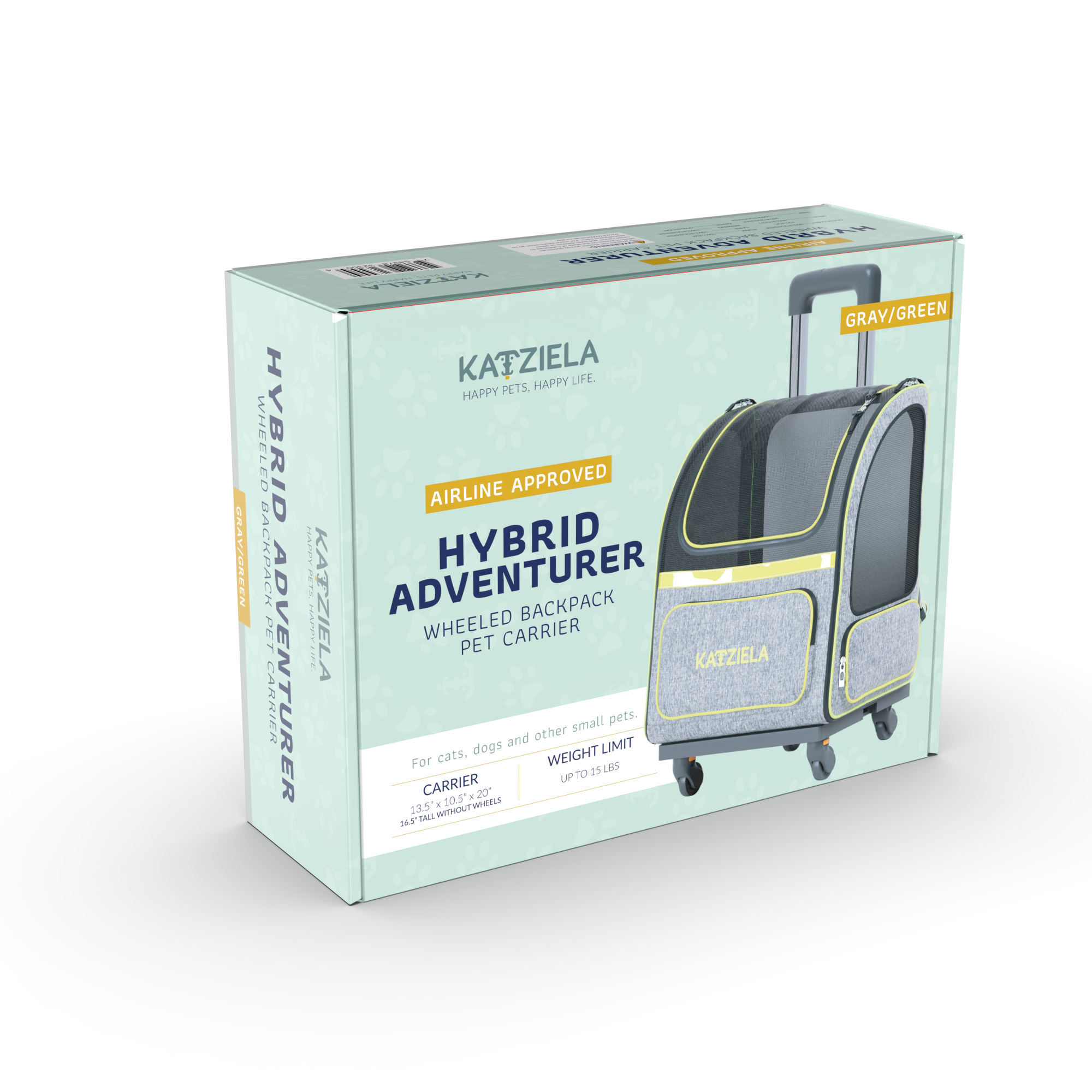 Katziela - Venta al por mayor Transportín - Gatos y perros - Mochila para mascotas con ruedas Hybrid Adventurer - 2 opciones1