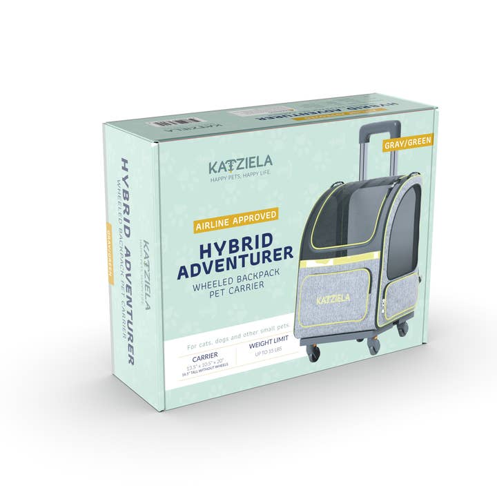 Katziela - Wholesale Pet carrier – Cat/dog - Hybrid Adventurer Pet Backpack With Wheels - 2 Options1