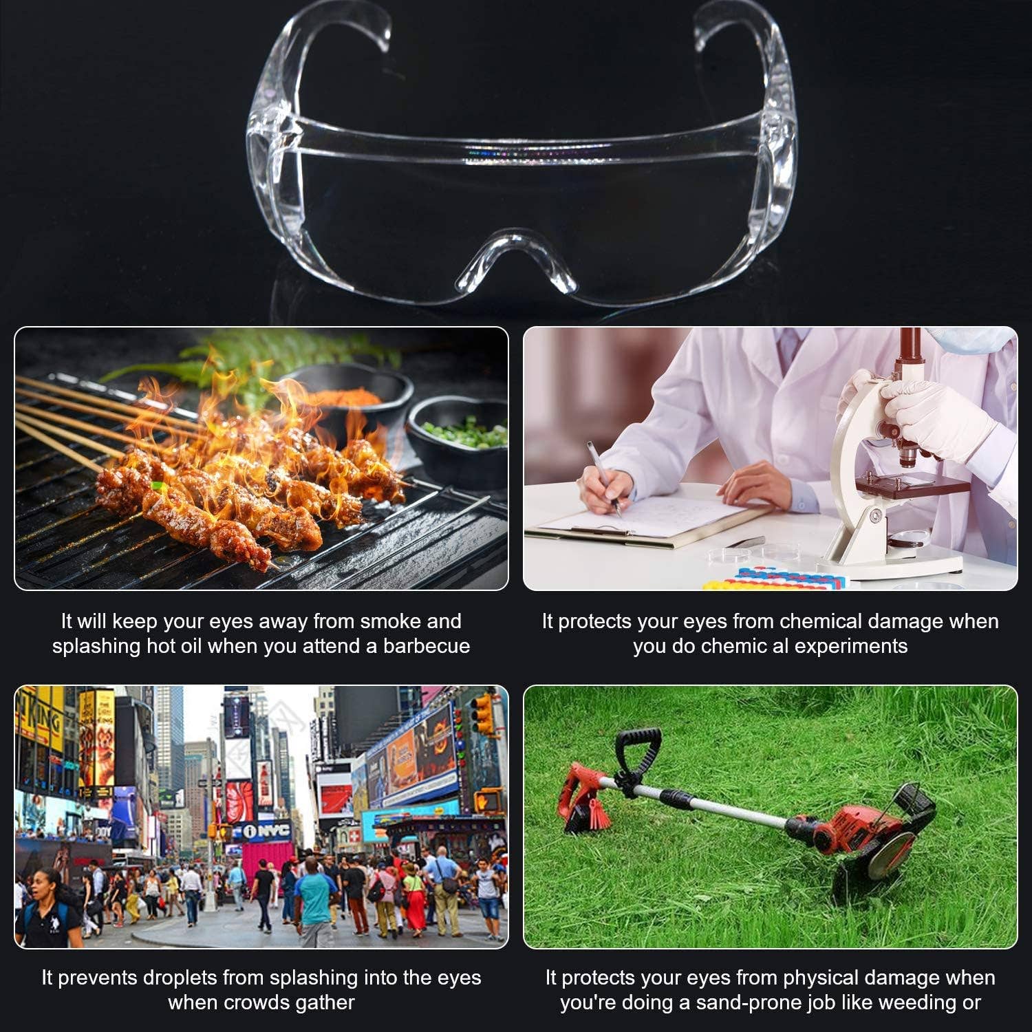 Trio Trading - Vendita all'ingrosso Attrezzatura di sicurezza - Trio Trading Occhiali e Maschere Protettive 30 Pezzi, Lenti Trasparenti ANSI Z87.13