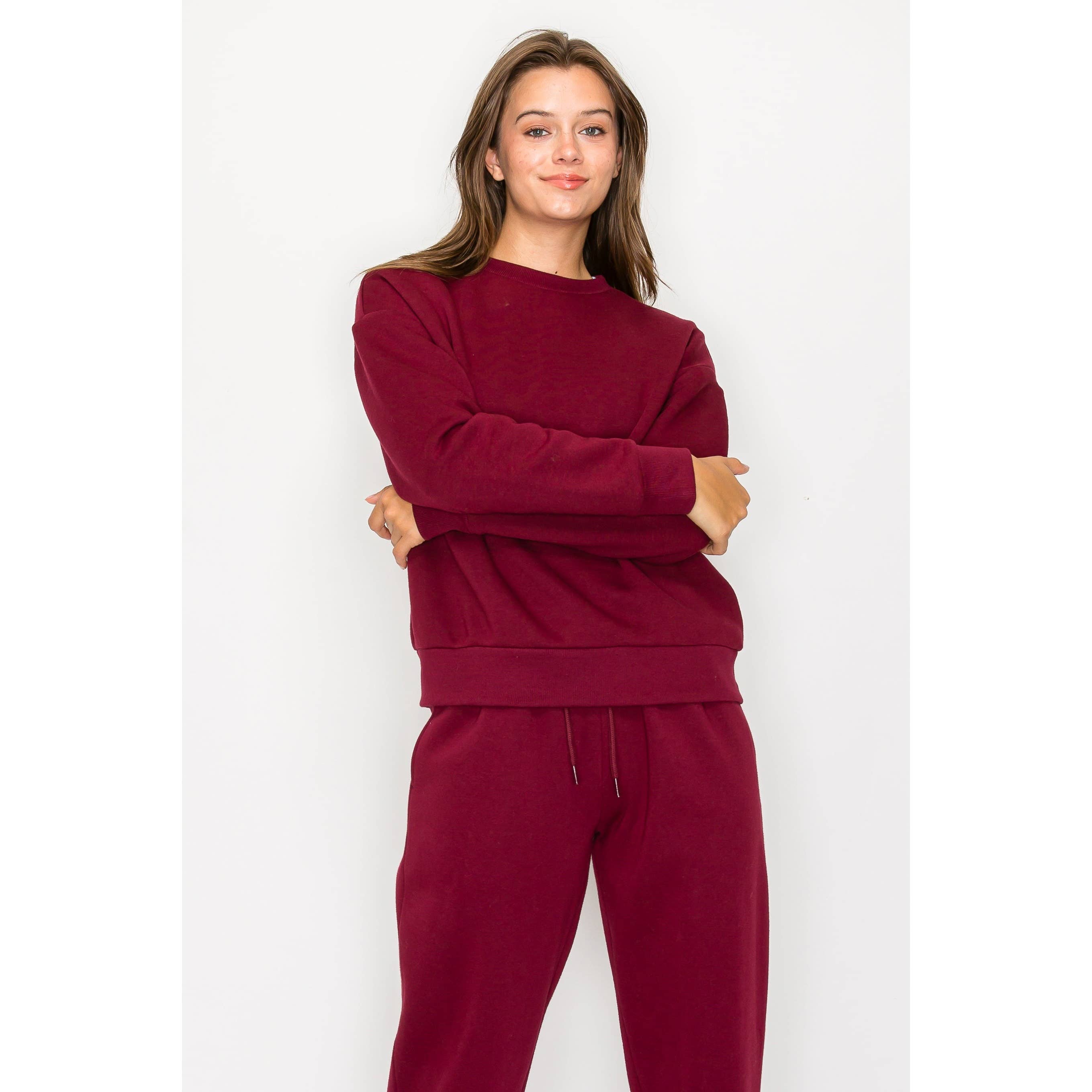 Timeless - Wholesale Sweatshirt - Women's - Oversized Crewneck Fleece Long Sleeve Sweatshirt7