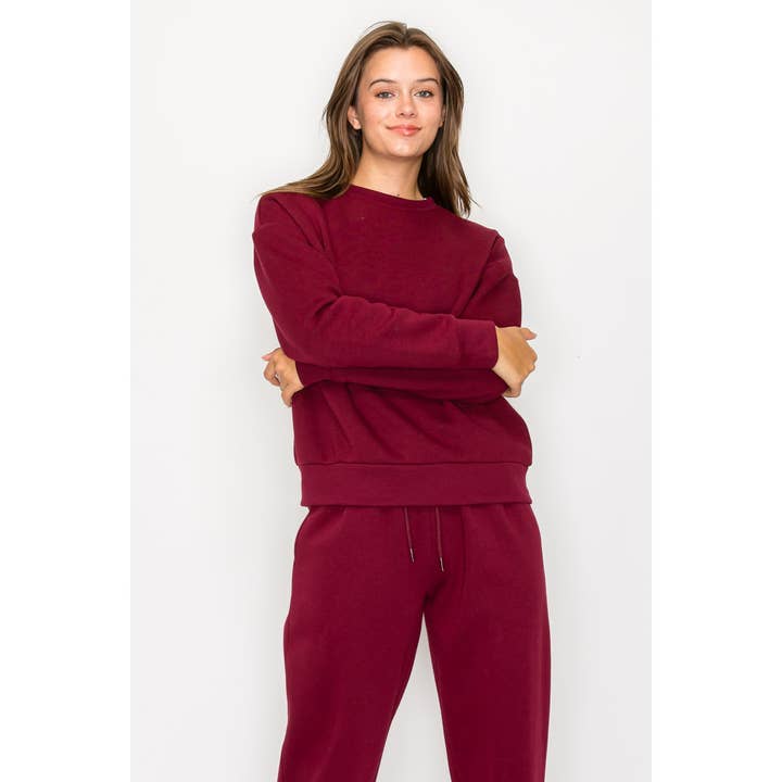 Timeless - Wholesale Sweatshirt - Women's - Oversized Crewneck Fleece Long Sleeve Sweatshirt7