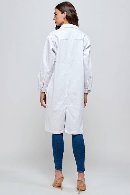 BLUE AGE – wholesale Denim jacket – Women's – Long Trench Coat Denim Jean Jacket (OPEN PACK)17