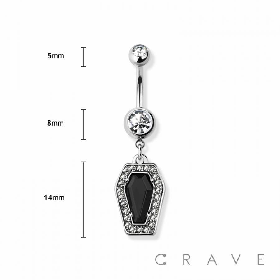 CRAVE – Anel de barriga por atacado – CAIXÃO DANGLE 316L ANEL DE UMBIGO DE AÇO CIRÚRGICO1