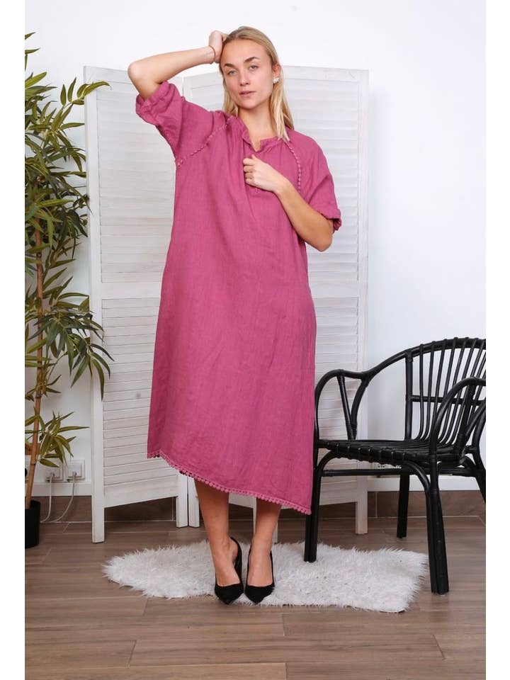 LÉA & LUC - Wholesale Dress – Women's - Long dress in 100% linen REF.71612