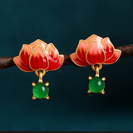 Lotus Blossom Earrings for wholesale by Bright MacMing