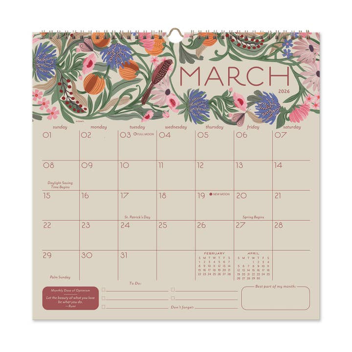 Seedlings - Wholesale Calendar - 2026 Seedlings Garden Party 12 Month Classic Grid Calendar8
