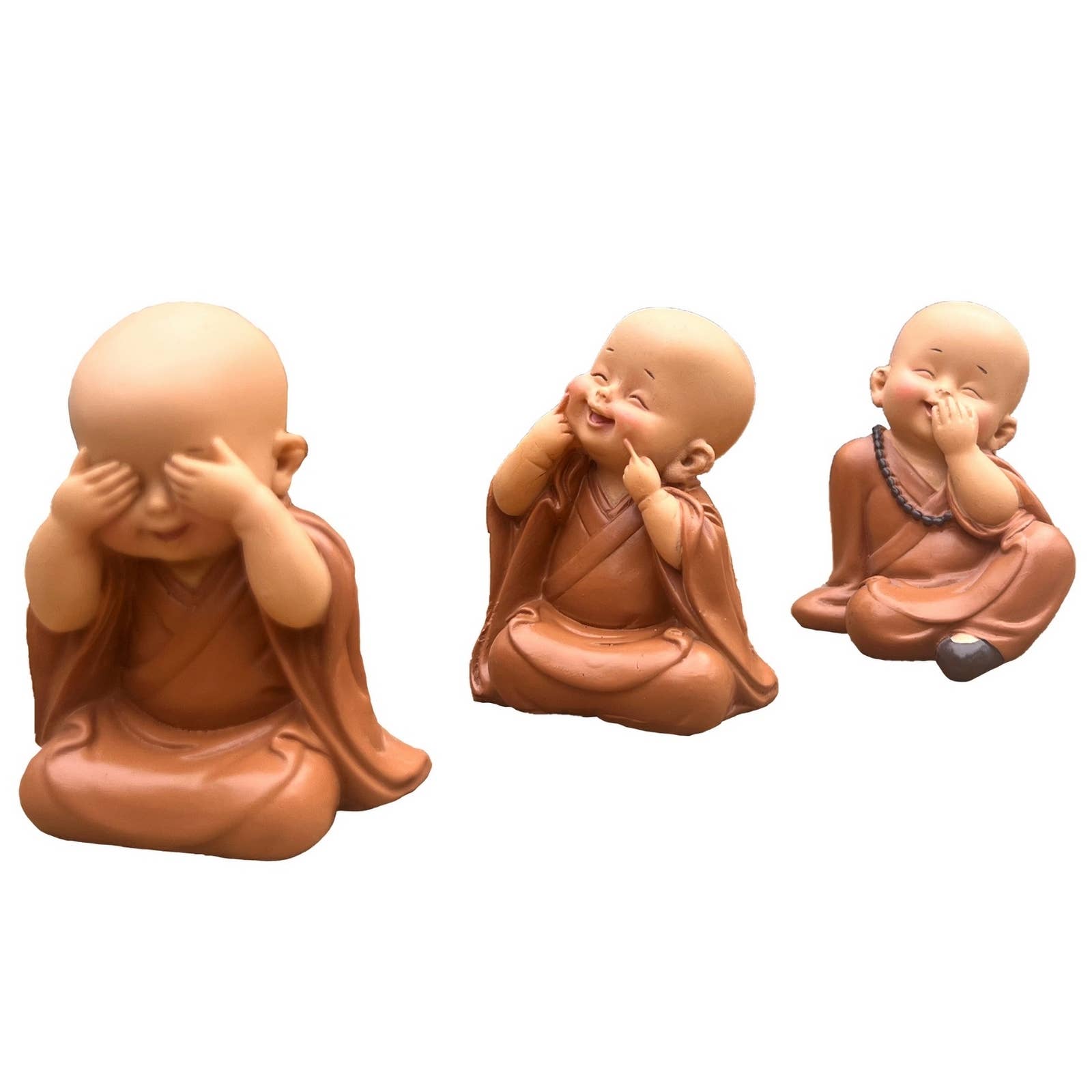 Zen'Arôme - Wholesale Decorative Figurine - Baby Buddha figurine inspired by the 3 wise monkeys4