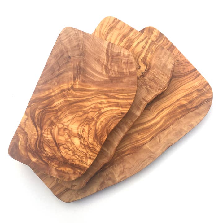 medina mood - Wholesale Cutting board - serving board natural cut rounded handmade olive wood3