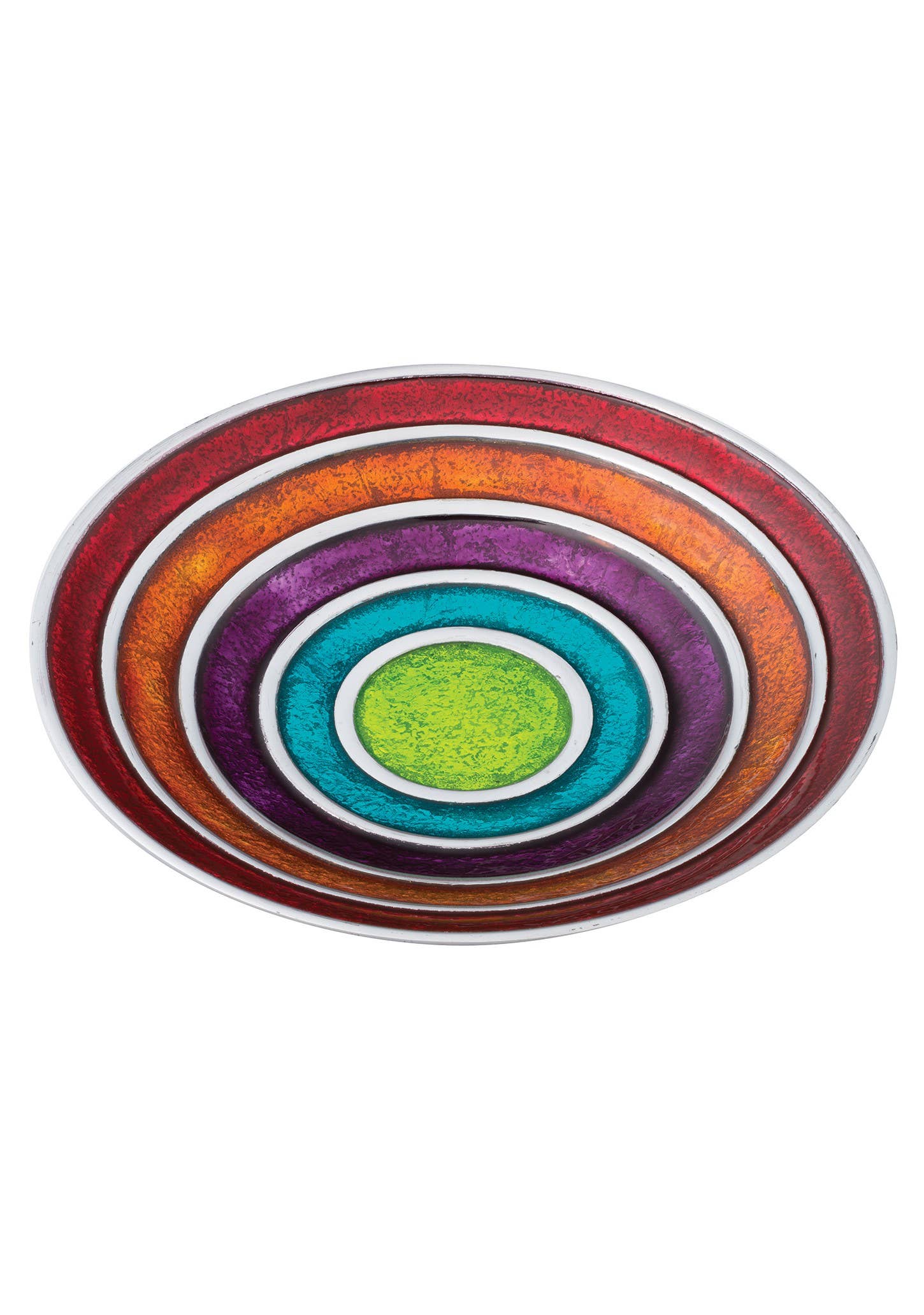 Namaste - Wholesale Decorative Plate/Dish/Bowl - Recycled Aluminium Multicolour Bowl
